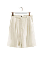 Pleated Shorts - Allison white