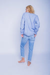 Emily van den Bergh - Oversized V- Neck light blue