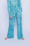 Emily van den Bergh - Sommerhose green/blue paisley
