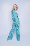 Emily van den Bergh - Sommerhose green/blue paisley
