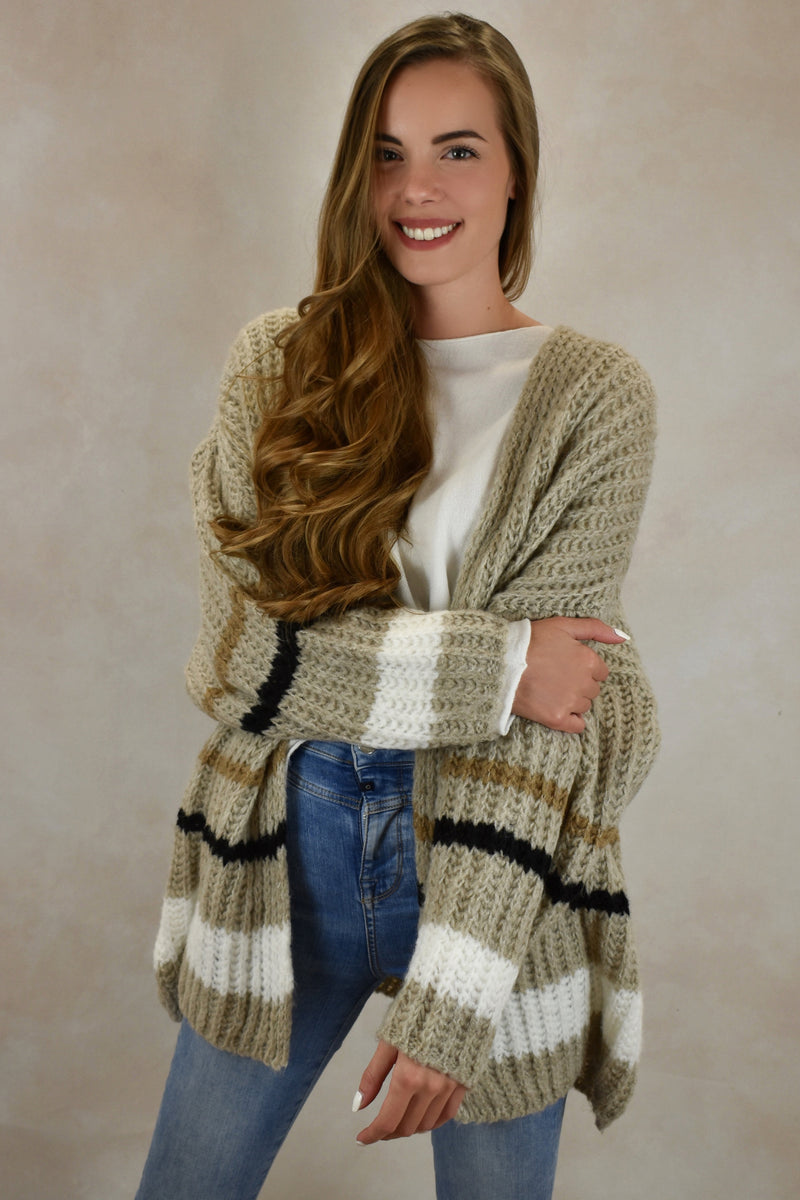 Strickjacke DEANA - brown
